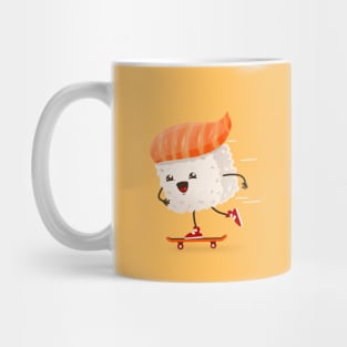 Kawaii sushi skateboarding Mug